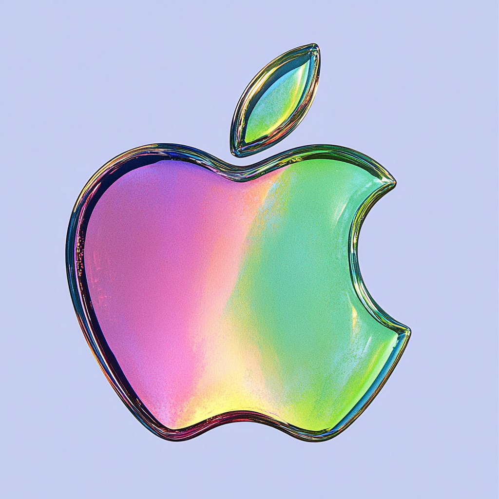 Holographic Apple Logo - Brand Imagery